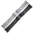thumbnail image 4 of Nuevas correas de reloj de acero inoxidable macizo de 22 mm y 24 mm con eslabones de extremo curvo plateados y negros para correas de reloj TAG Heuer Cal-era para hombres, 4 of 5