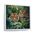 thumbnail image 2 of Designart "Tigers In Asian Painting VI" Asian Floater Framed Canvas Print, 2 of 7