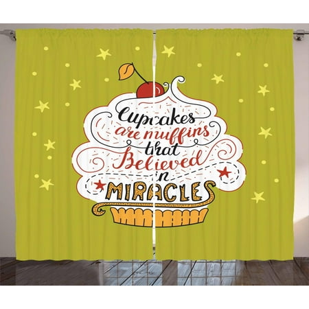 Cupcake Curtains 2 Panels Set Cupcakes Are Muffins That Believed