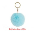 thumbnail image 4 of Fuzzy Ball Keychain Supple Comfortable Lovely Key Rings Adorable Practical Key Chains Women for Children Adults Elderly Students Light Green 6cm, 4 of 8