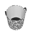 thumbnail image 3 of Balery Hand Drawn Snake Round Laundry Basket with Handles Waterproof Freestanding Laundry Hamper for Clothes Toys in the Dorm and Family-Medium, 3 of 8