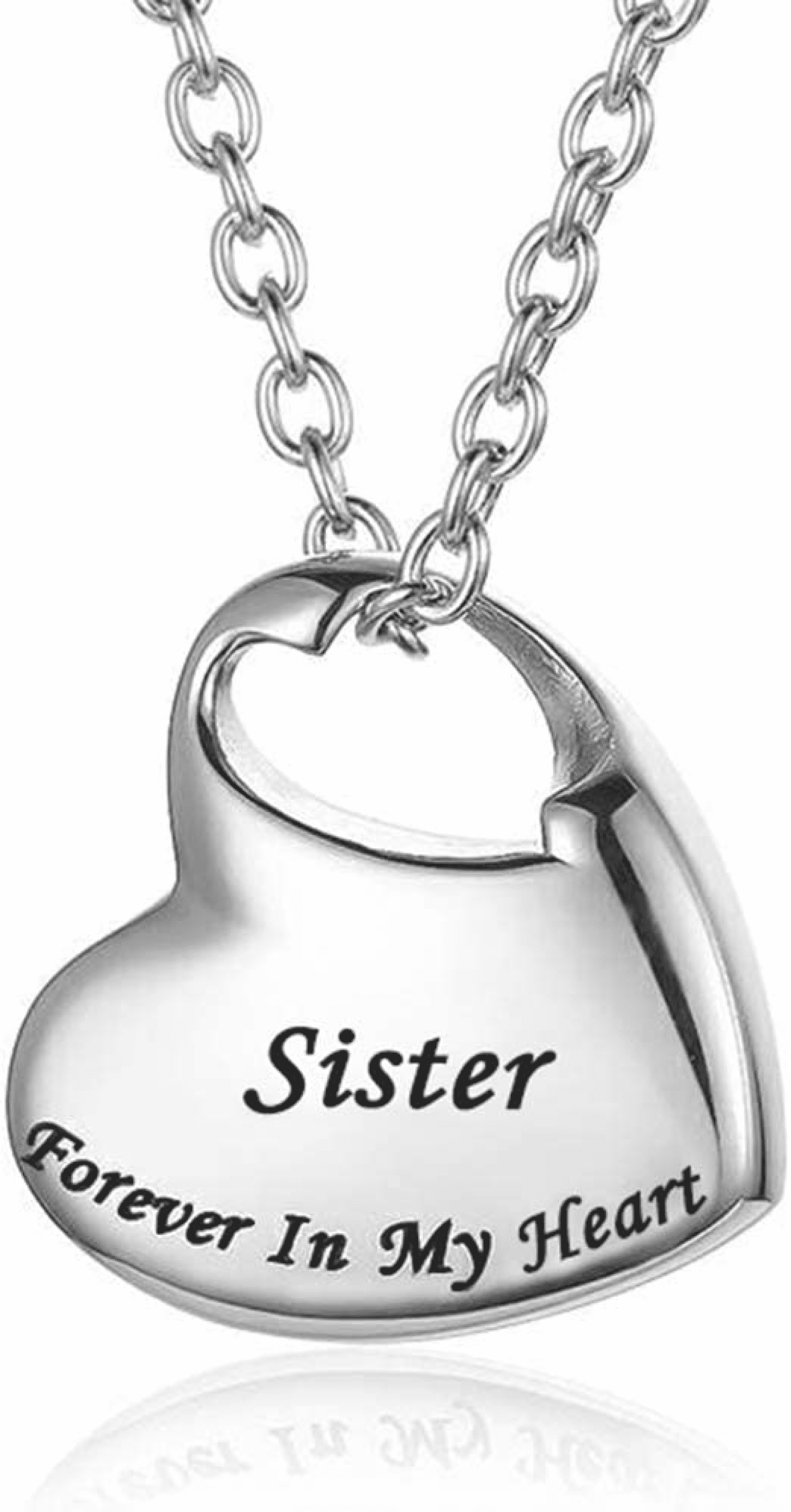 Silver No longer by my side, but forever in my heart - Cremation Necklace  for Son/Daughter/Brother/Sister/Mum/Dad  Blank,Son,Daughter,Nan,Brother,Sister,Mum,Dad