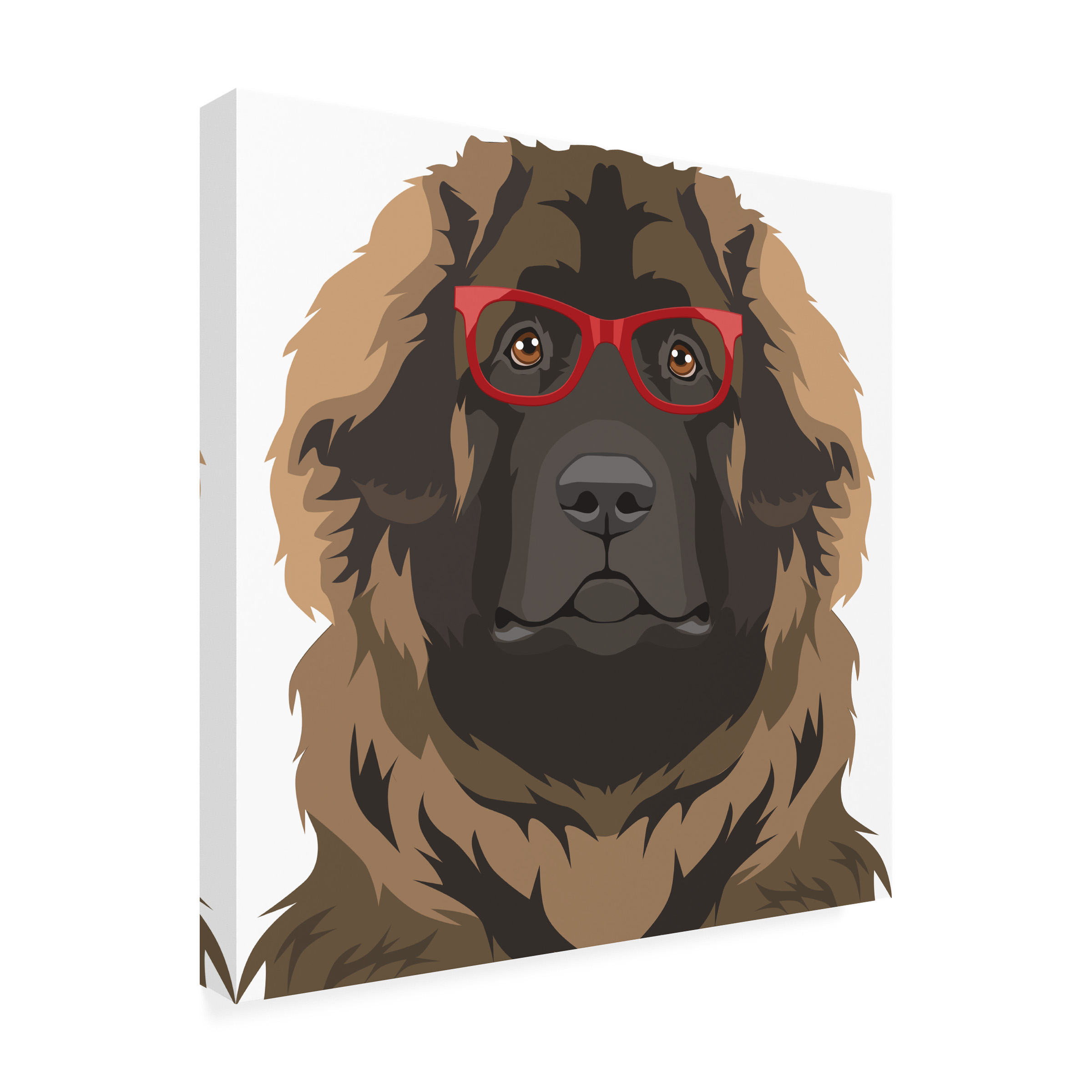 Furbaby Affiliates 'Leonberger Wearing Hipster Glasses' Canvas Art