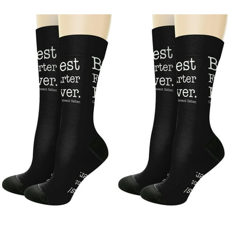 

ThisWear Father s Day Socks Best Farter Ever Oops I Meant Father 2-Pairs Novelty Crew Socks