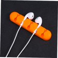 thumbnail image 3 of 2 Piece Mobile Phone Holder Sticker Office Holder Cord Holder Silicone Holder Cable Management Charging Cable Ring Orange Holder Socket Cable Management Orange, 3 of 4