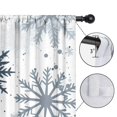 thumbnail image 4 of Blackout Kids Curtains,Blue Christmas Snowflake Pattern Childrens Insulated Curtains Set Of 2,Bedroom Essentials,Toddler Room Decor 42"x84", 4 of 5