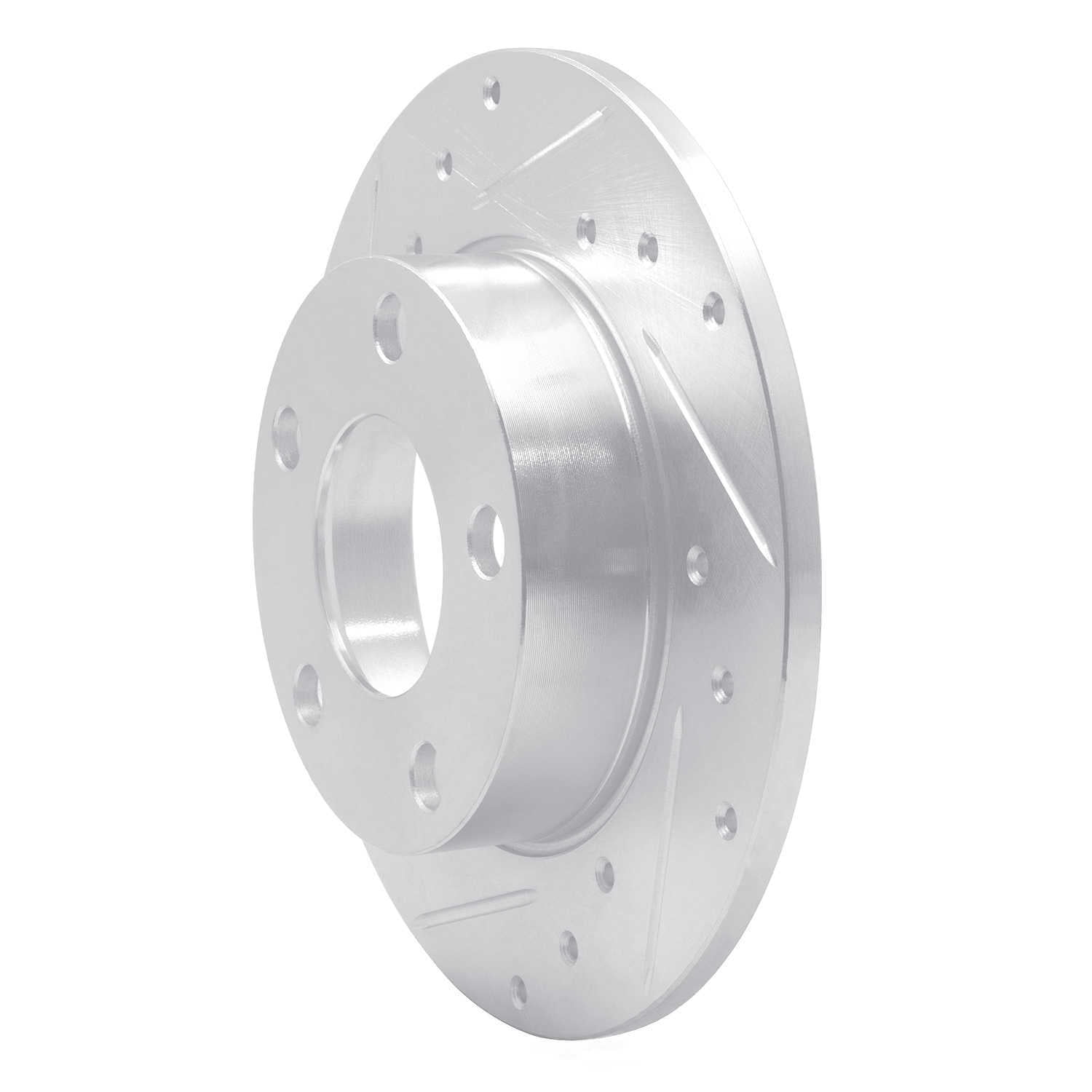 Dynamic Friction Company 631-73009L DFC Brake Rotor - Drilled And Slotted - Silver