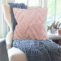 Vfedsrsge 19.69x19.69 Inch Pink Decorative Pillow Cover - Polyester, Single-Sided Whimsical Pattern, Sofa & Bedroom Decor, Machine Washable Throw Cushion Cover