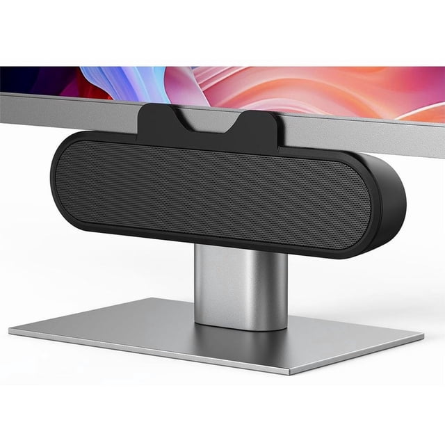 Mini portable speaker, soundbar, 10 watts, USB interface, connectable to laptop, black.