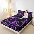 thumbnail image 4 of Homewish Gymnastics Dancing Lovers Twin Sheet Sets,Girls Gymnastic Sports Twin Fitted Sheet,Purple Sequin Print Flat Sheet For Kids,Ultra Soft Home Decor,3 Pieces, 4 of 7