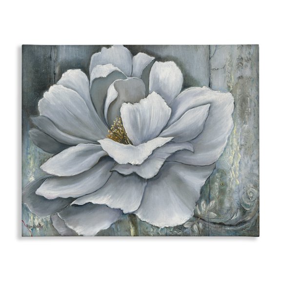 Stupell Industries Shabby Chic Blue Flower Bloom Canvas Art, 20 x 16, by Heinz Scholnhammer