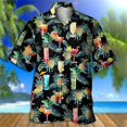 thumbnail image 2 of Camisas Para Hombre Manga Larga Camisa de manga corta con estampado digital 3d de ocio de tendencia de moda de playa de turismo de vacaciones de verano para hombres (BK1, M), 2 of 4
