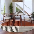 thumbnail image 3 of Round Rug 5Ft Washable Non-Slip, Brown Striped Circle Area Rugs for Living Room Bedroom, Farmhouse Stripes Modern Abstract Art Indoor Floor Mats Carpet Runner for Home Decor Aesthetic, 3 of 8