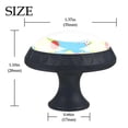thumbnail image 4 of 4 Pcs Lime Blue Knobs for Kitchen Cabinet Cupboard Dresser Bookcase Drawer Pulls Handles Round Home Decor, 4 of 8
