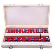 LU&MN Carbide Tipped Router Bit Set (24 PCS) with 1/4" Shank Wood Milling Saw Cutter, Multi-Purpose (Woodworking Tools for Home Improvement and DIY)