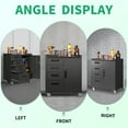 thumbnail image 2 of IKIMI 34.65"H Metal Rolling Tool Storage Cabinet with 4 Drawers & 1 Lockable Door, Mobile Tool Cart with Adjustable Shelf for Workshop/Garage, Black, 2 of 9