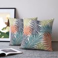 thumbnail image 2 of Pillow Covers 26x26 Set of 2, Orange Green Blue Palm Leaves Throw Pillow Covers Decorative Couch Cushion Cover, Summer Botanical Tropical Leaf Microfiber Soft Pillowcases for Bedroom Living Room Sofa, 2 of 9