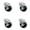 4 Swivel - Top Lock Brakes  - Black, variant on 4 Inch Soft Rubber Wheel Swivel Bolt Hole Caster Service Caster Brand