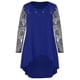 thumbnail image 5 of Vestido casual de talla grande para mujer, con mangas de encaje transparente, bajo asimétrico y cuello redondo (modelo 240561), 5 of 5