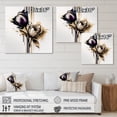 thumbnail image 4 of Designart Purple Flower Flower On Abstract Paint III Canvas Wall Art, 4 of 5