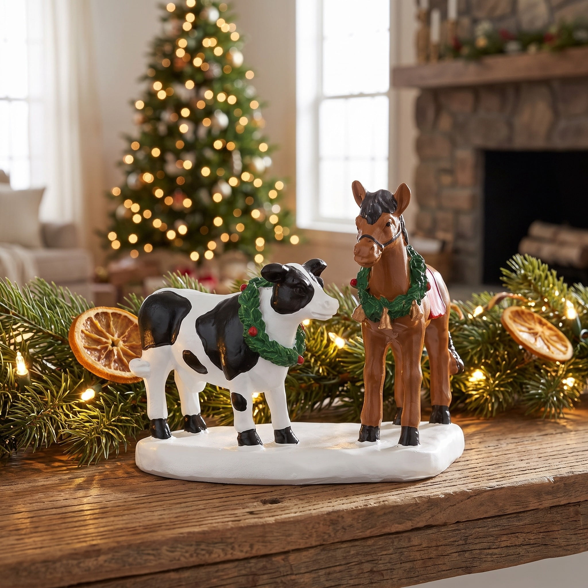 Snowy and Holly Christmas Village Decorative Figurine, Multicolor, 3.8", by Holiday Time