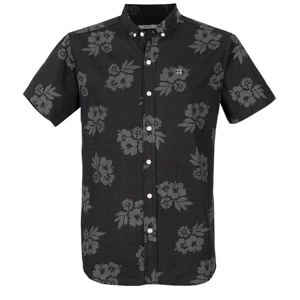 Camisa Casual Negro Yakuza Kei Flores Bodega Aurrera en línea