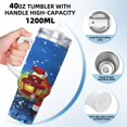 thumbnail image 4 of Regalos navideños personalizados para vasos de 40 oz con asa y pajita - Taza de café de viaje de acero inoxidable con tapa - Regalos ideales para mujeres, niñas y niños en cumpleaños y Navidad, 4 of 8