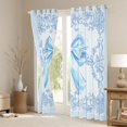 thumbnail image 3 of Feelyou Princess Bow-tie Blue Blackout Curtains Set of 2 (52x84 Each), Vintage Boho Damask Floral Window Curtains, Fairy Tale Bowknot Curtains and Drapes, Curtains and Drapes Decor, 3 of 6