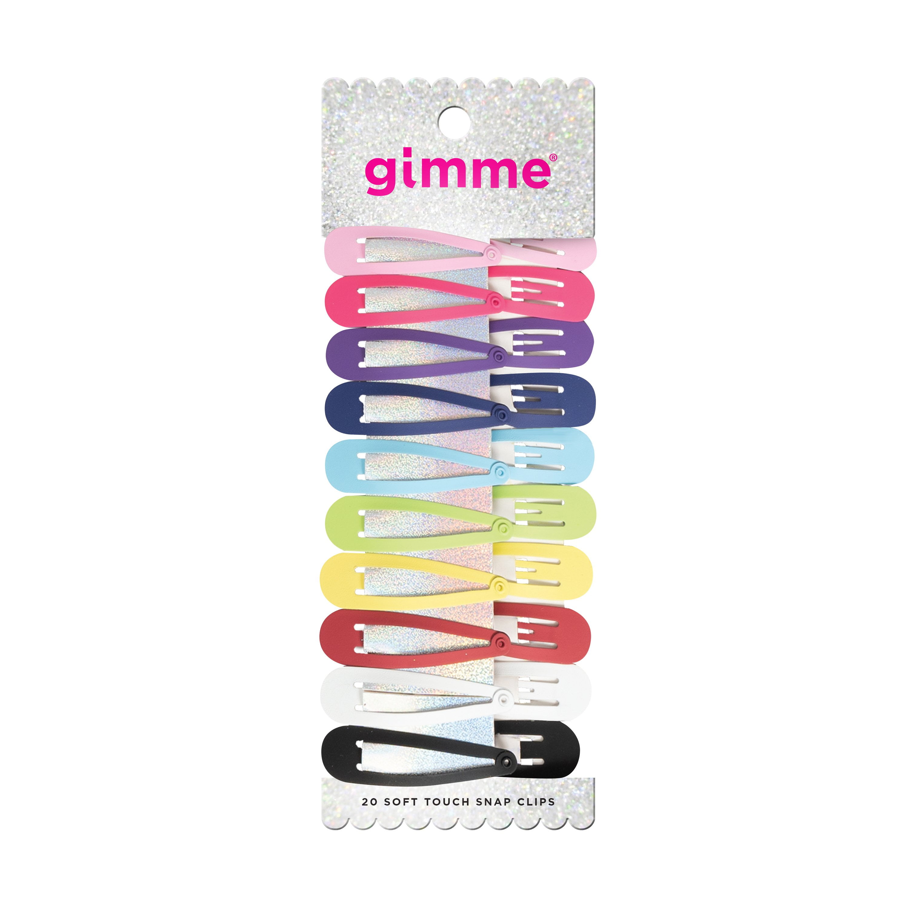 Gimme Snap Clip, Rainbow Colors, 20 Ct