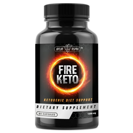Keto BHB Ketogenic Dietary Supplement Pills - Exogenous Ketone Salt Capsules to Boost Energy and Metabolism - Burn Fat and Support Healthy Ketosis Weight Loss - FIRE KETO - 60