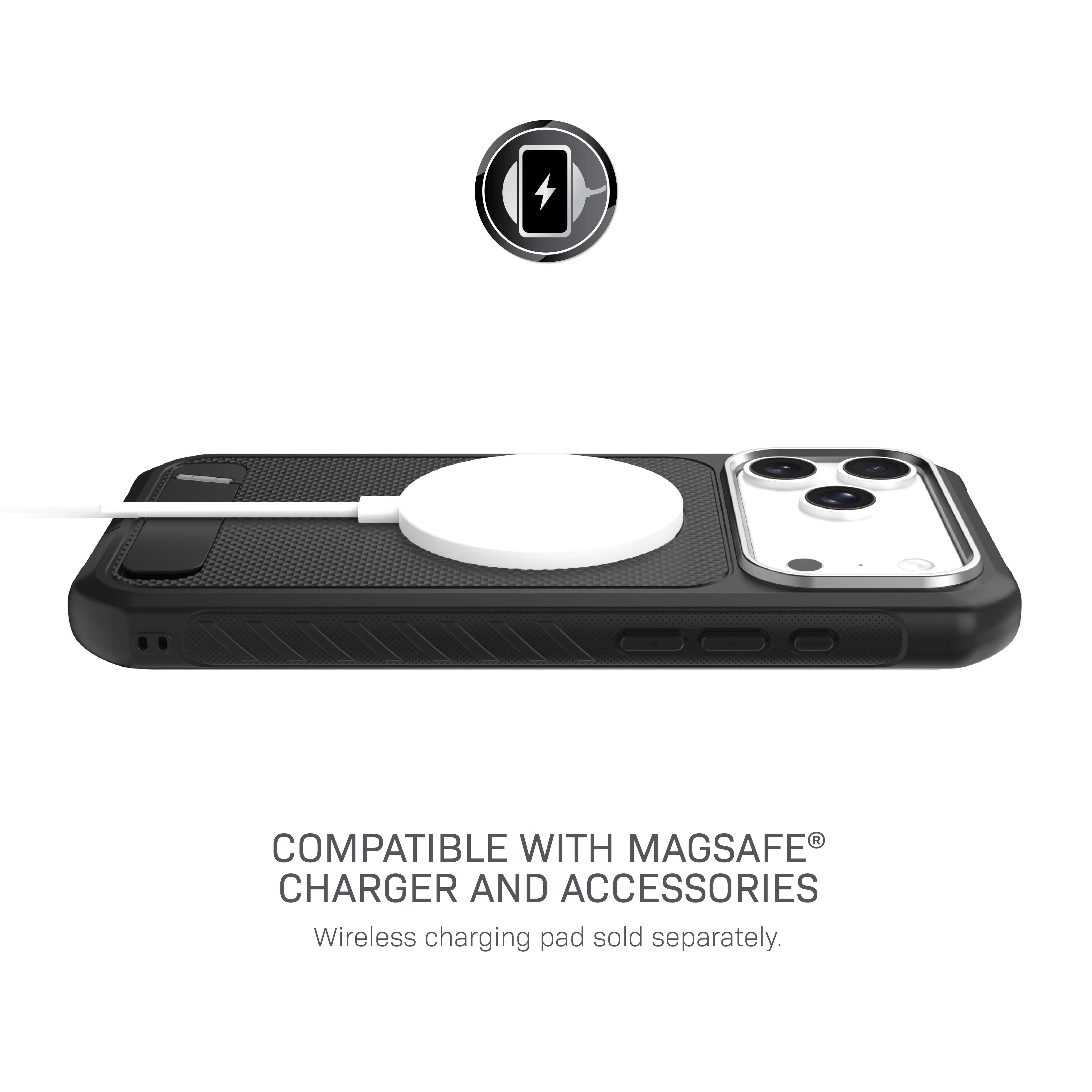 Body Glove Rugged Phone Case with Kickstand for iPhone 18 Pro Max / 17 Pro Max, MagSafe Compatible - Black