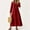 07# Wine, variant on UoCefik Womens Linen Summer Dress Long Sleeve V Neck Long Shift Dress Trendy Casual Flowy Sundress Modest Fall Beach Vacation Dresses Green S