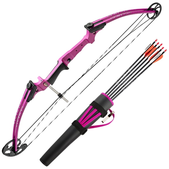 Open Box Genesis Original Archery Compound Bow/Arrow Set, Right Handed, Purple