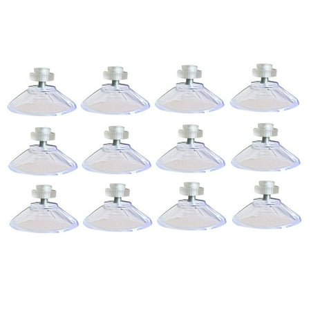 

Follure 12Pcs With M4 Thread 40mm Suction Cups With Knurled Nut Clear for kitchen