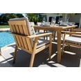 thumbnail image 3 of Laguna 7-Piece Eucalyptus Wood Outdoor Patio Furniture Dining Set w/ Dining Table and 6 Dining Armchairs, 3 of 6
