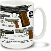 Cuppa 15-Ounce Coffee Mug with 2nd Amendment Document and M1911