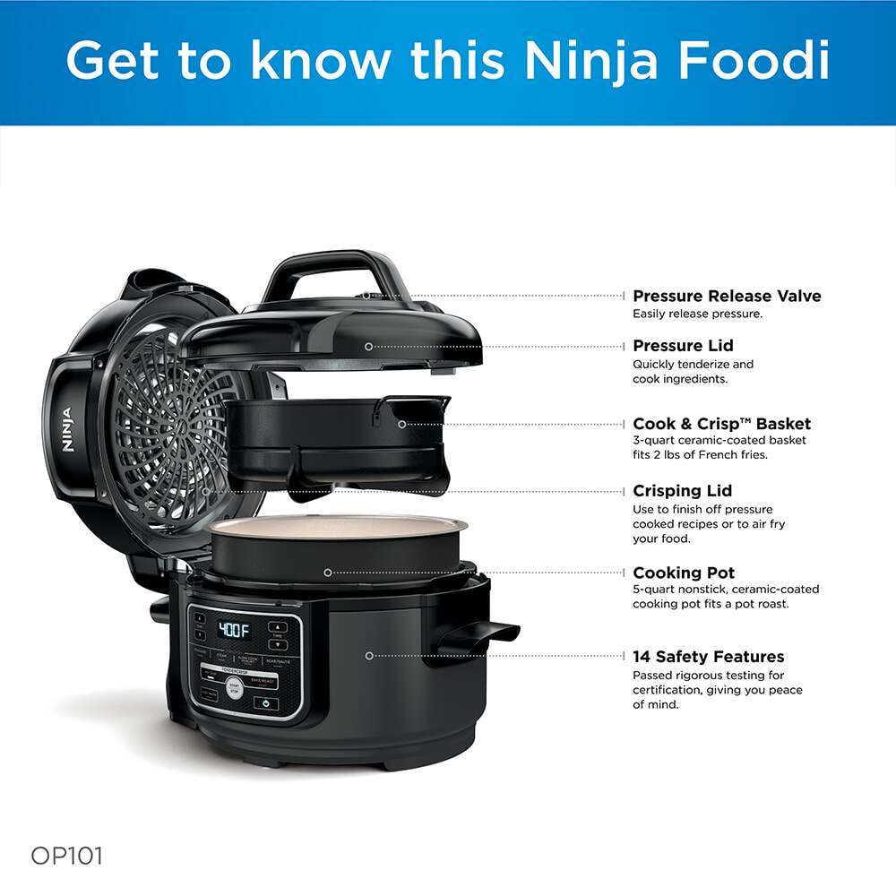 Ninja Foodi 5 qt. 7 in 1 Compact Pressure Cooker