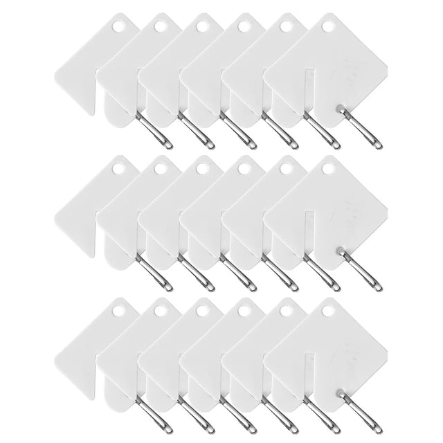 CIMAXIC 60pcs Key Chains ID Tags Identification Labels Acrylic Key Chains with Rings,1.57"X1.5"X0.08"