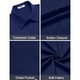 thumbnail image 4 of COOFANDY Mens Button Up Short Sleeve Shirts Regular Fit Business Casual Shirts Summer Fitted Dress Shirts, 4 of 7