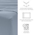 thumbnail image 5 of Breathable Cool Wrinkle Resistant Bed Sheets Set + 2 Bonus Pillowcases Light Blue for Full Size Bedding by Comfort Canopy, 5 of 12