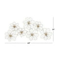thumbnail image 4 of DecMode Gold Metal Floral Wire Foiled Home Wall Decor with Scroll Accents, 43" x 2" x 21", 4 of 13
