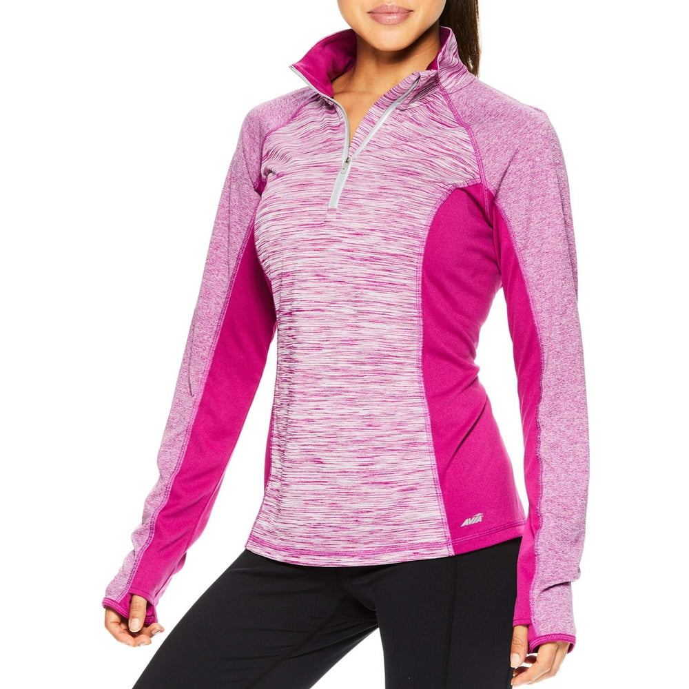 Avia Women's Core Active Half Zip Heathered Performance Jacket