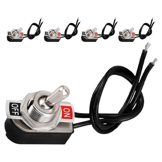 KAKOWELY miniature toggle switch 5PCS Mini Toggle Switch Two Position ON Off Automotive Car Truck Boat Marine Switch Automotive Accessories for Car Truck RV SUV