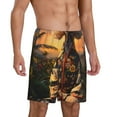 thumbnail image 2 of Fotbe Flower Field Poodle Pajama Shorts for Men, Men's Pajama Bottoms, Sleepwear,Short Pajama Pants-Medium, 2 of 9