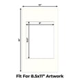 thumbnail image 2 of Antique White Picture Frame Mat for 10x18 Frames - Fits 8.5x11 Photos - 10 Mats, 2 of 7