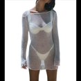 thumbnail image 3 of Vestido Mini de Punto con Mangas Largas y Espalda Descubierta para Mujer L, 3 of 9