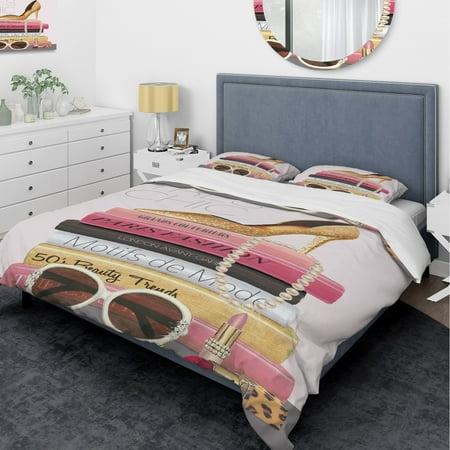 - DESIGN ART Designart 'Paris Style II Gold and Black Tres Chic' Glam Bedding Set - Duvet Cover & Shams