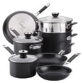 thumbnail image 1 of Juego de utensilios de cocina Anolon SmartStack, anodizado duro, 10 piezas, negro, 1 of 8