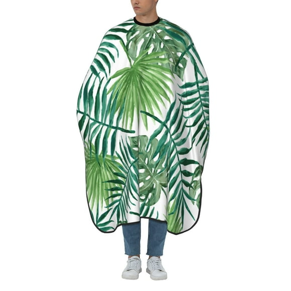 ZICANCN Hair Cutting Cape for Adults, Tropical Plant Patterns Cape Salon Barber Cape for Hair Stylist Shampoo Capes Waterproof 55x66 IN