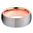 thumbnail image 2 of Rose Gold Wedding Ring,Tungsten Wedding Band,8mm Wedding Ring,Gray Tungsten Ring,Comfort Fit, 2 of 4